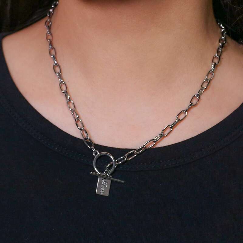 

Ring Chain Necklace, Silver