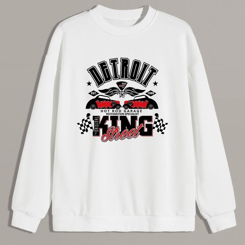 

Guys Letter Graphic Sweatshirt, White