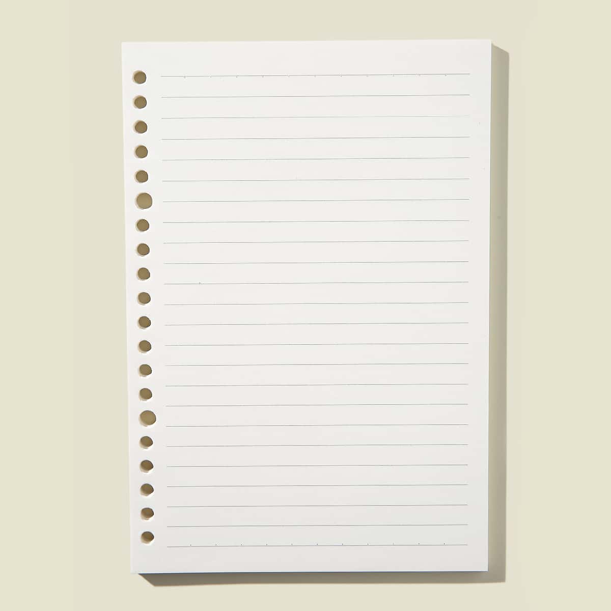 

60sheets 20 Hole Loose-leaf Refill Paper, White