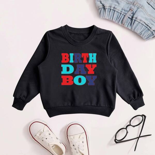 

Toddler Boys Letter Graphic Sweatshirt, Black