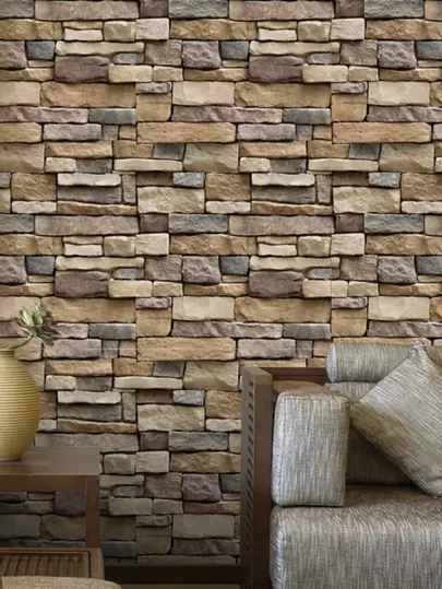 Pegatina de pared con patrón de ladrillos