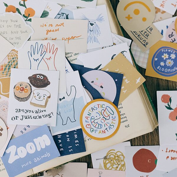 

60pcs Random Cartoon Sticker, Multicolor