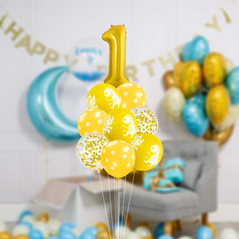 

1set 1st Birthday Decorative Balloon, Multicolor