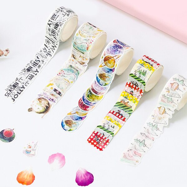 

1roll Random Pattern DIY Tape, Multicolor