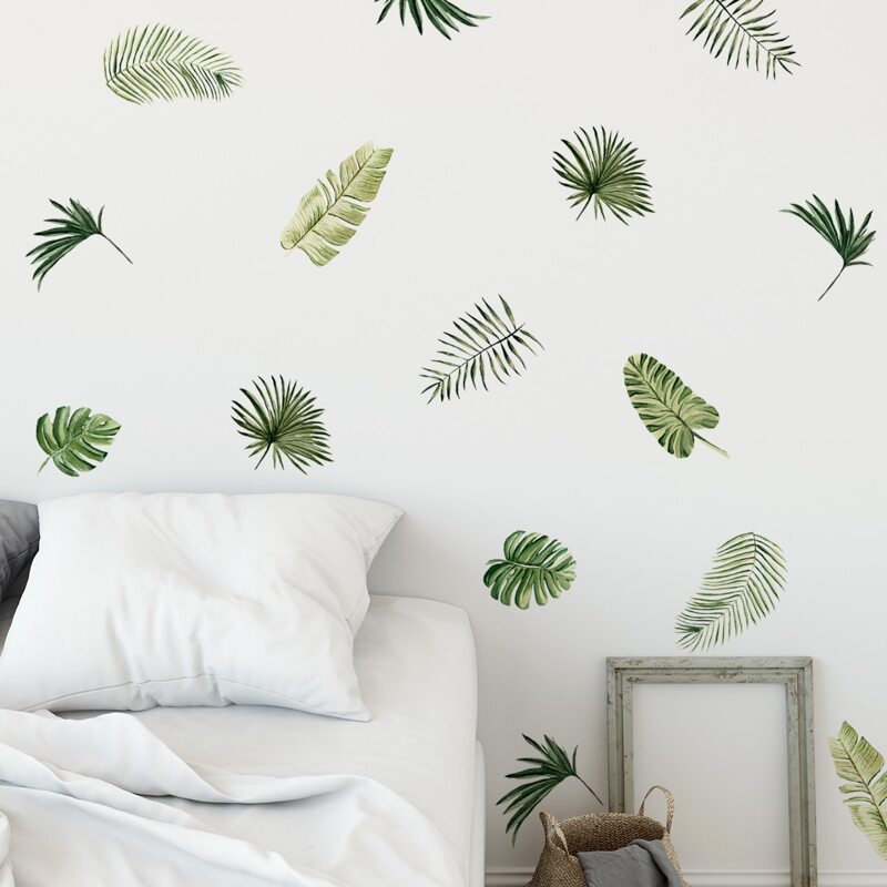 

Leaf Print Wall Sticker, Green