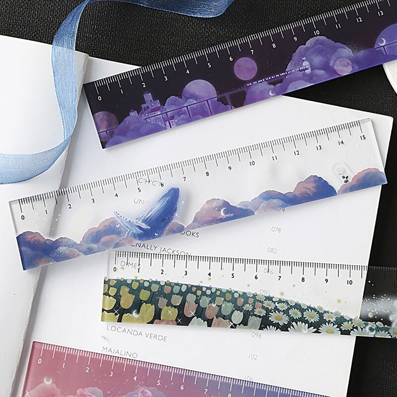 

1pc Random Pattern Ruler, Multicolor