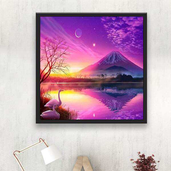 

Landscape Print DIY Diamond Painting, Multicolor