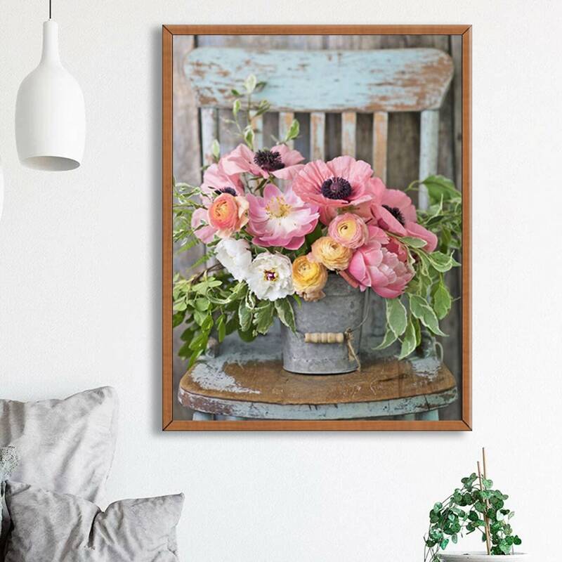 

Flower Print DIY Diamond Painting, Multicolor