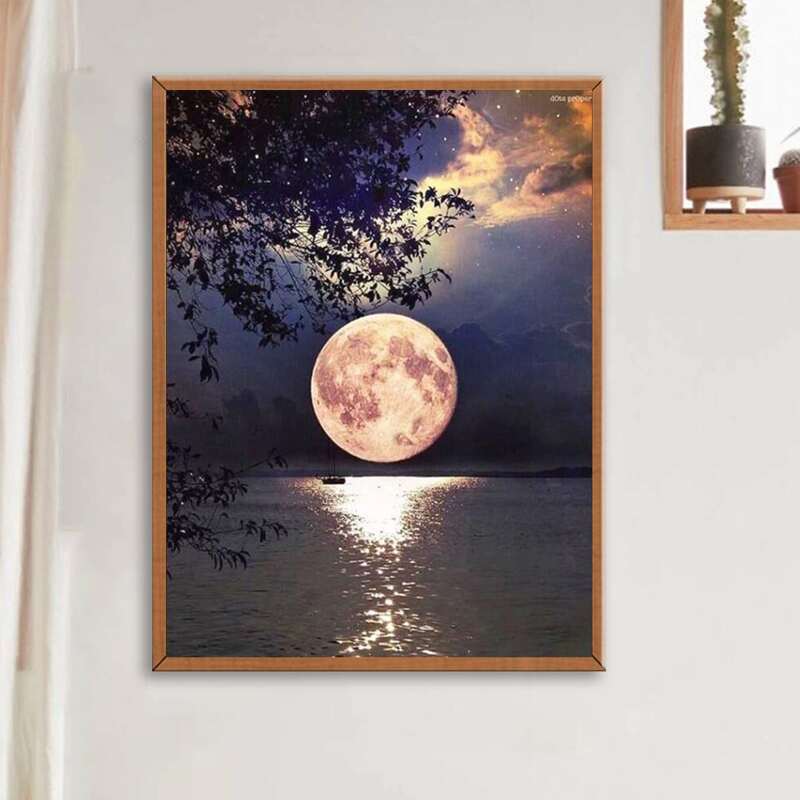 

Moon Print DIY Diamond Painting, Multicolor