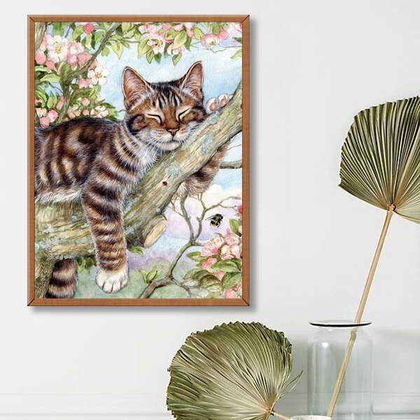 

Cat Print DIY Diamond Painting, Multicolor