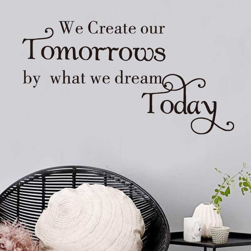 

Slogan Graphic Wall Sticker, Black