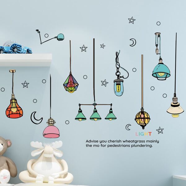 

Chandelier Print Wall Sticker, Multicolor