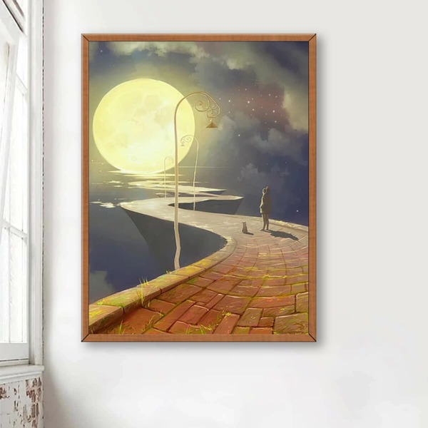 

Moon Print DIY Diamond Painting, Multicolor