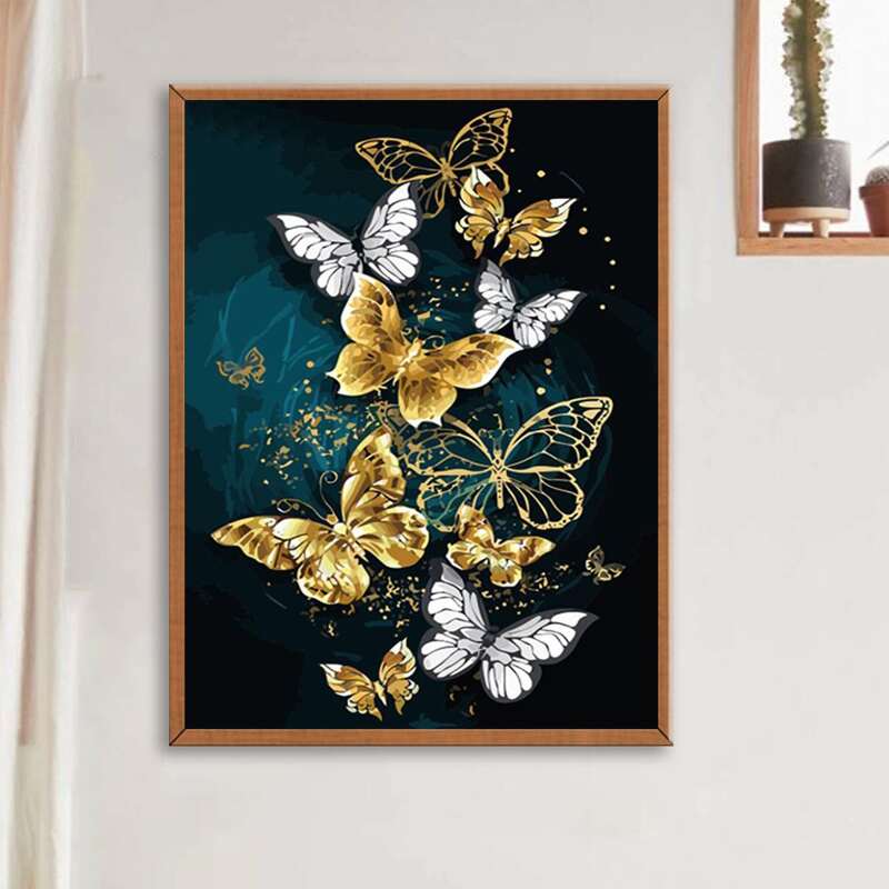 

Butterfly Print DIY Diamond Painting, Multicolor