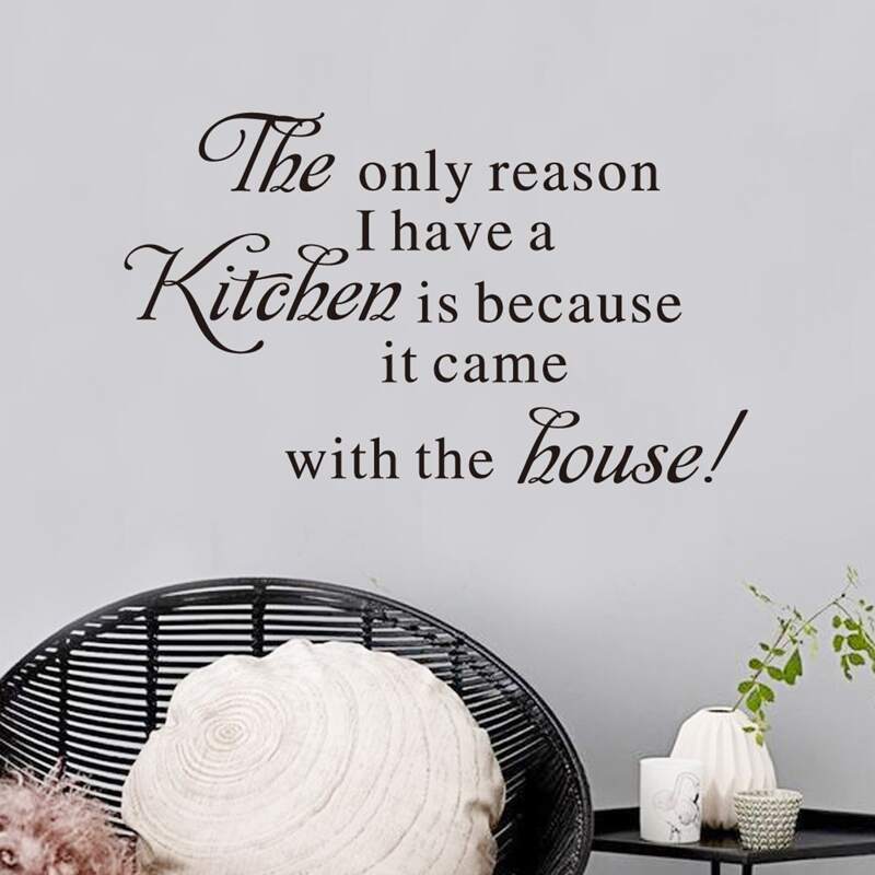 

Slogan Graphic Wall Sticker, Black