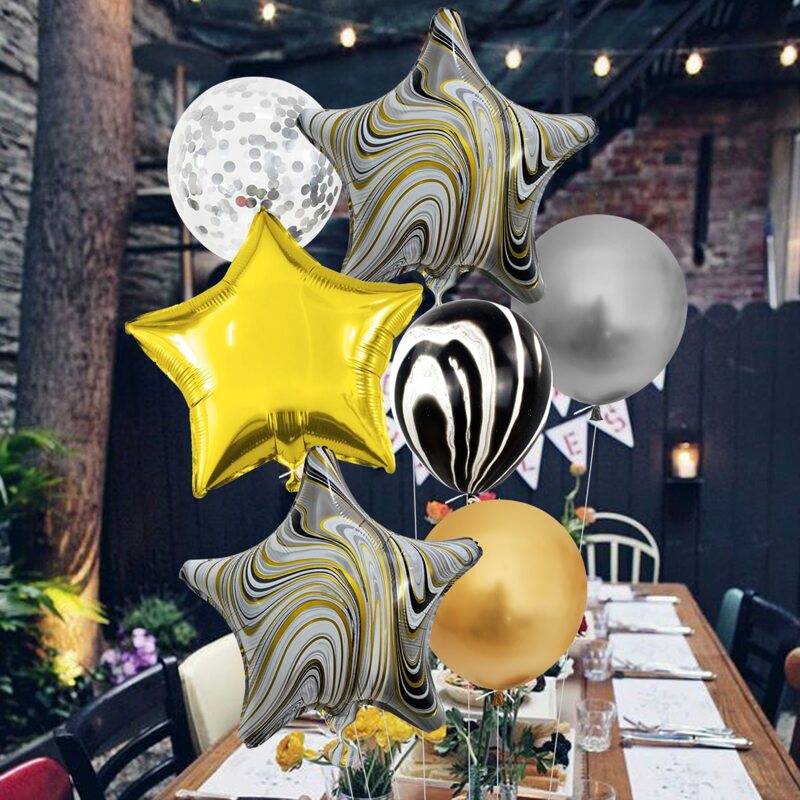 

9pcs Decorative Balloon Set, Multicolor