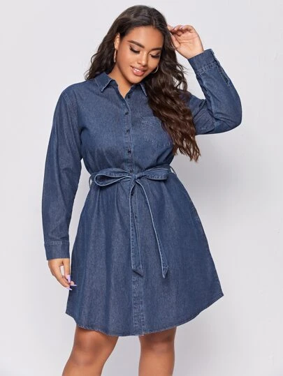 denim dress size 20