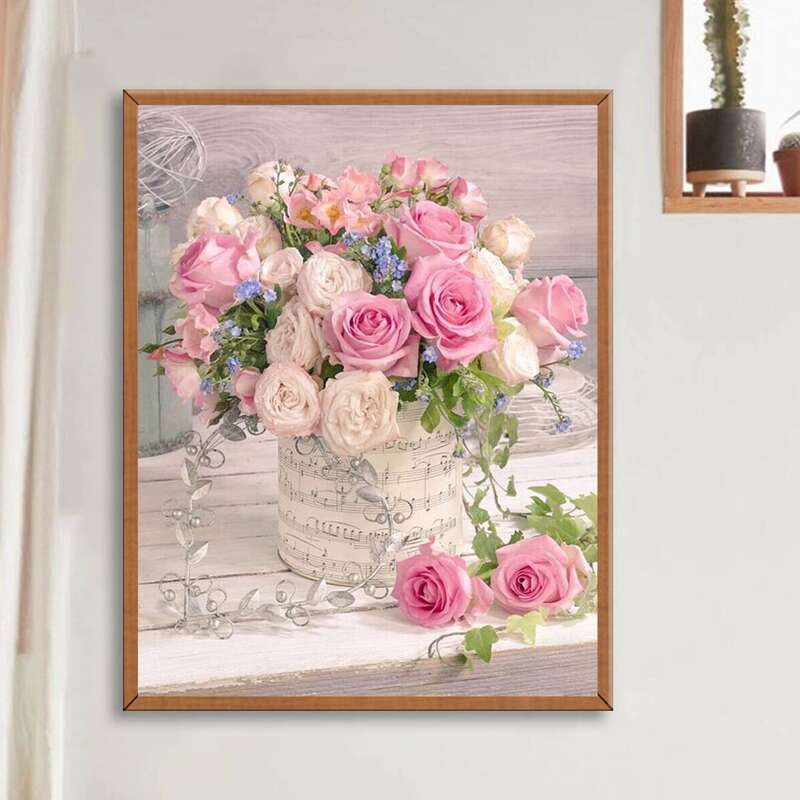 

Flower Print DIY Diamond Painting, Multicolor