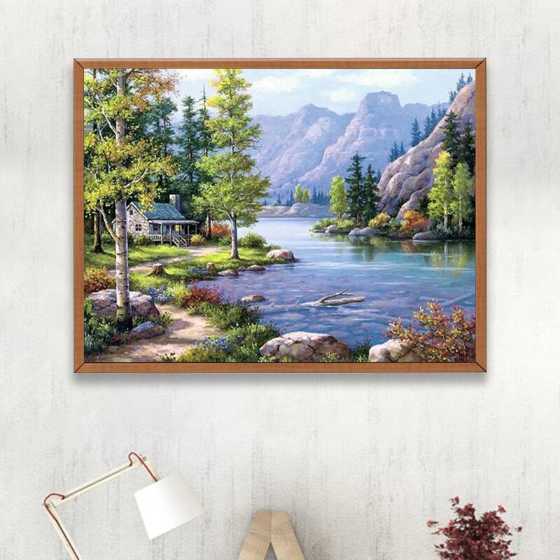 

Landscape Print DIY Diamond Painting, Multicolor
