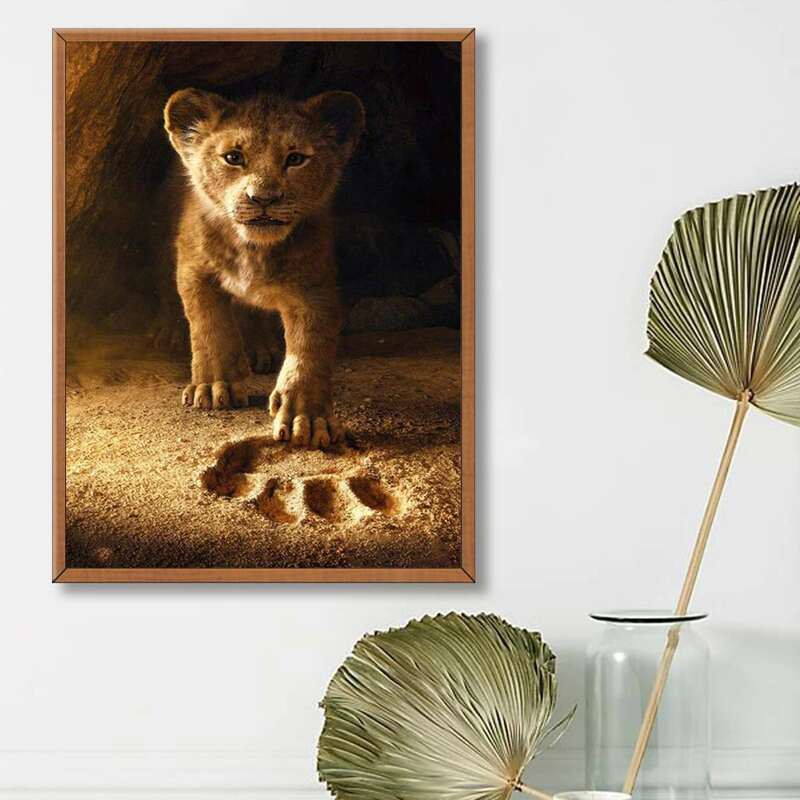 

Lion Print DIY Diamond Painting, Multicolor