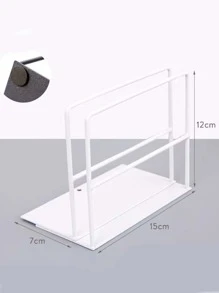 Agregue un toque creativo a su escritorio con estos elegantes sujetalibros de hierro forjado - 2 colores disponibles - Blanco - Ver 2