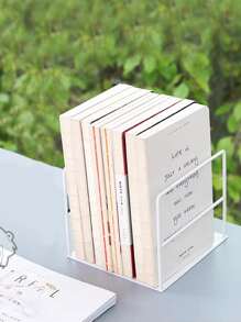 Agregue un toque creativo a su escritorio con estos elegantes sujetalibros de hierro forjado - 2 colores disponibles - Blanco - Ver 3