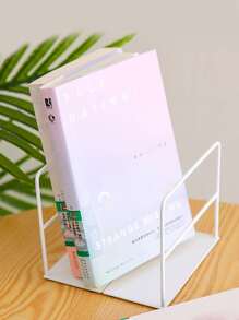 Agregue un toque creativo a su escritorio con estos elegantes sujetalibros de hierro forjado - 2 colores disponibles - Blanco - Ver 5