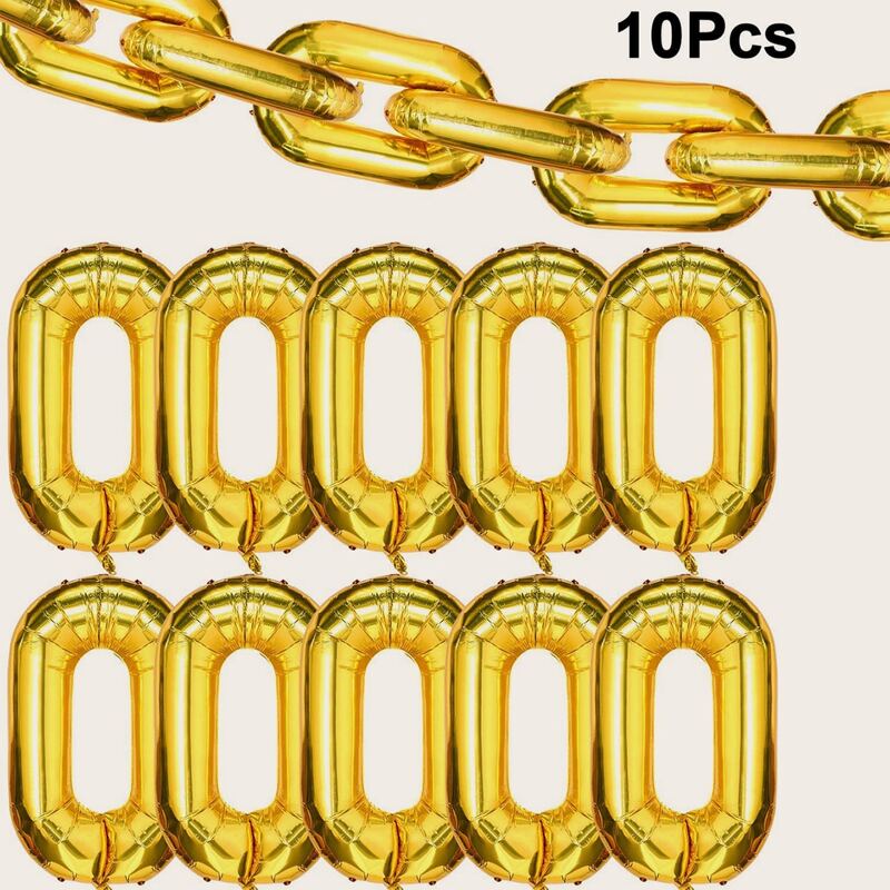 

10pcs Decorative Balloon Set, Gold