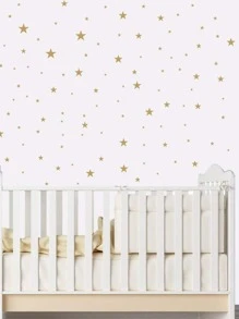 Pegatina de pared de niños con estrella - Dorado - Ver 5