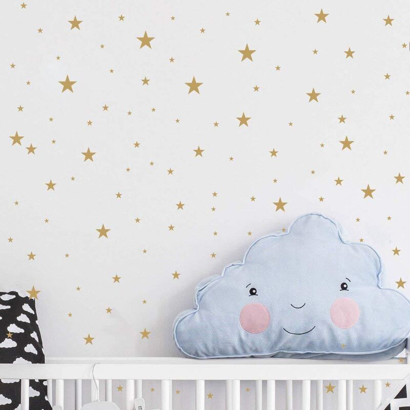 

Kids Star Print Wall Sticker, Gold