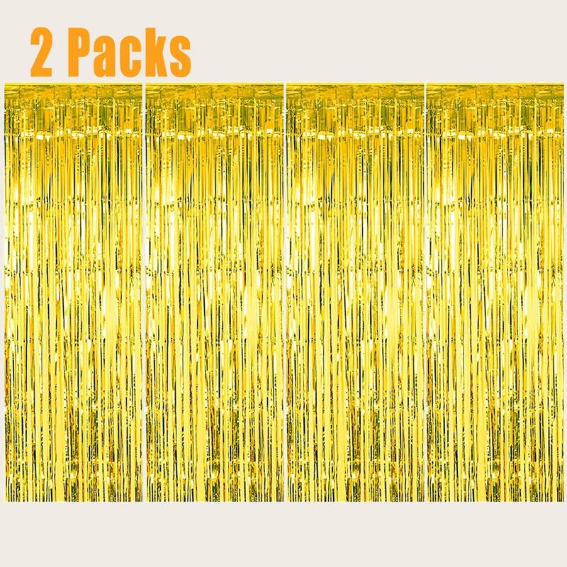

2pcs Party Tassel Curtain, Gold