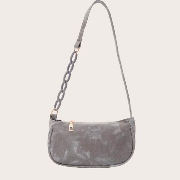 

Tie Dye Baguette Bag, Grey