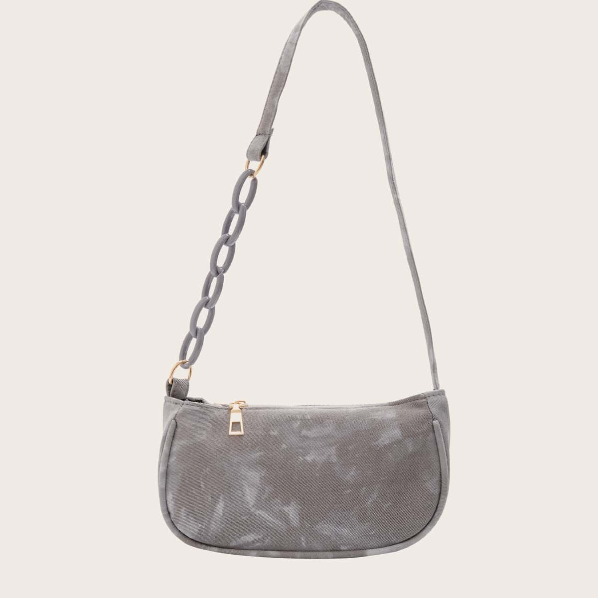

Tie Dye Baguette Bag, Grey