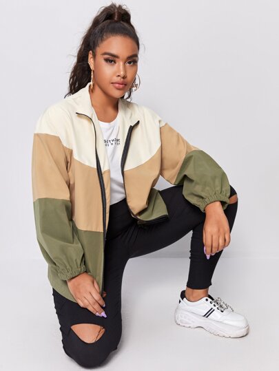 جاكيت مقاس كبير بسستة وبرباط مع قص وخباطة