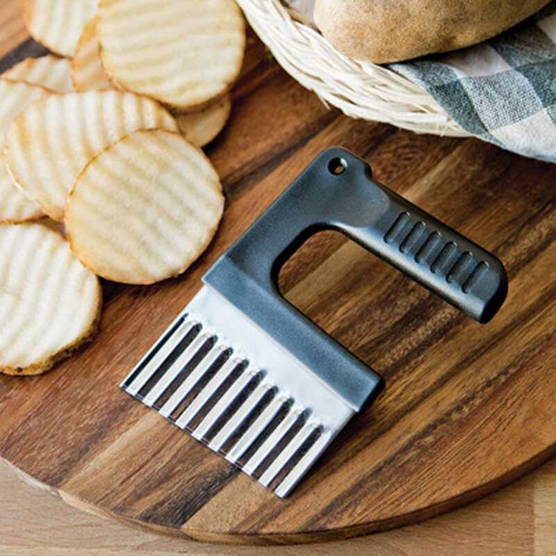 

1pc Potato Wave Cutter, Multicolor