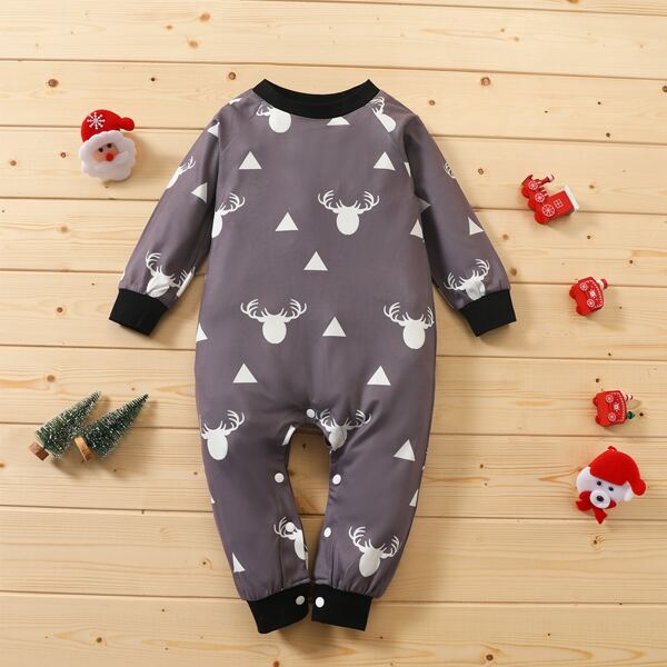 

Baby Boy Cartoon Graphic Jumpsuit, Brown