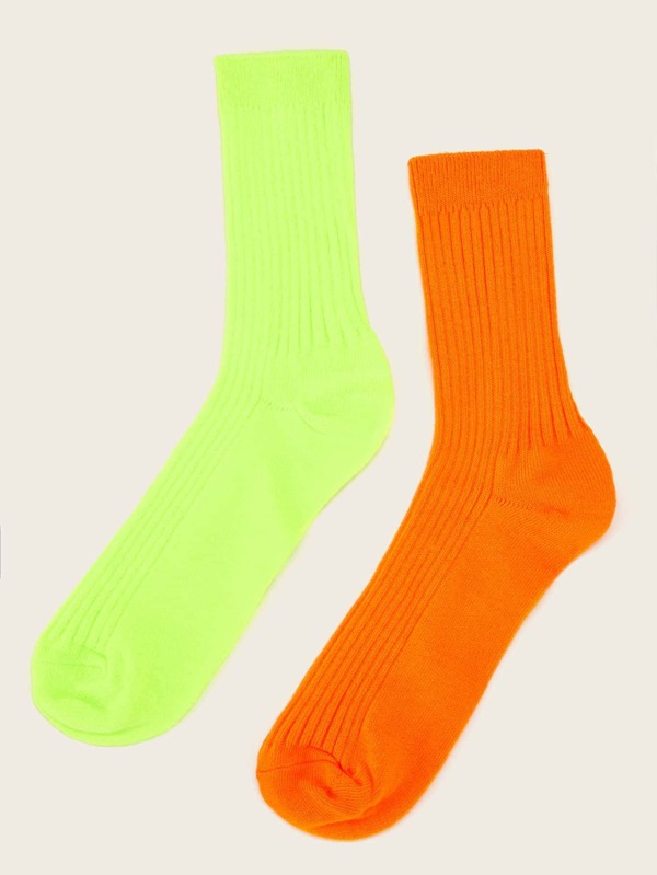 Men Neon Socks 2pairs SHEIN USA