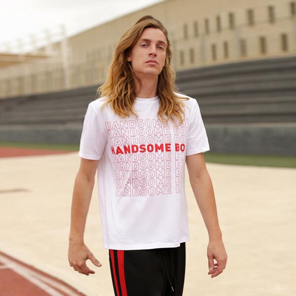 

Men Slogan Graphic Tee, White