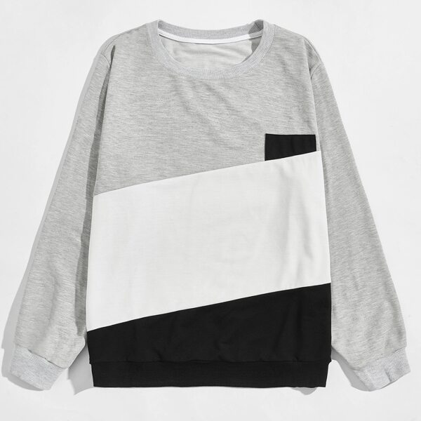 

Men Cut And Sew Sweatshirt, Multicolor