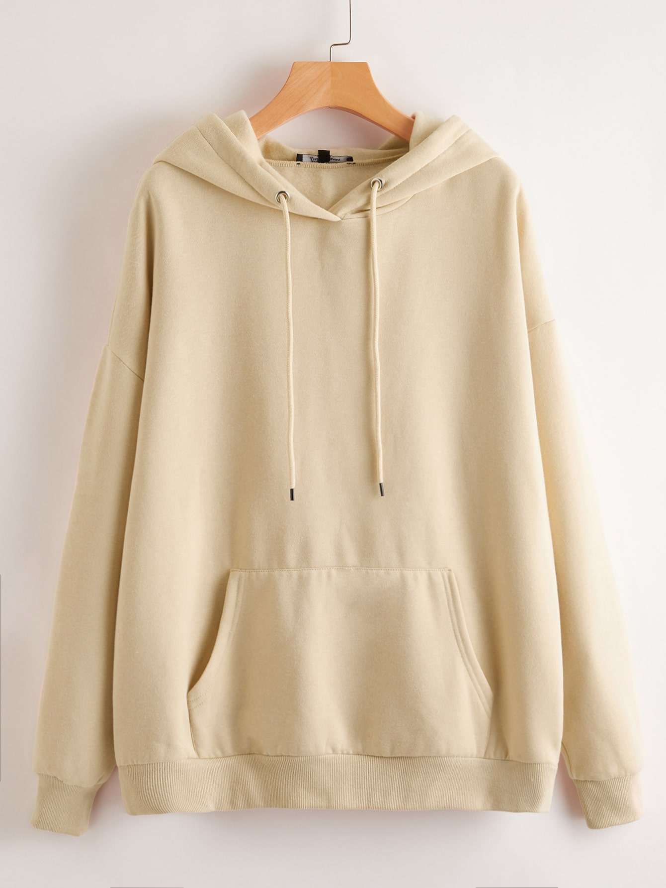 Oversized Kangaroo Pocket Drawstring Hoodie thumbnail