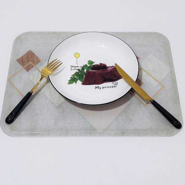 

1pc Geometric Pattern Placemat, Multicolor
