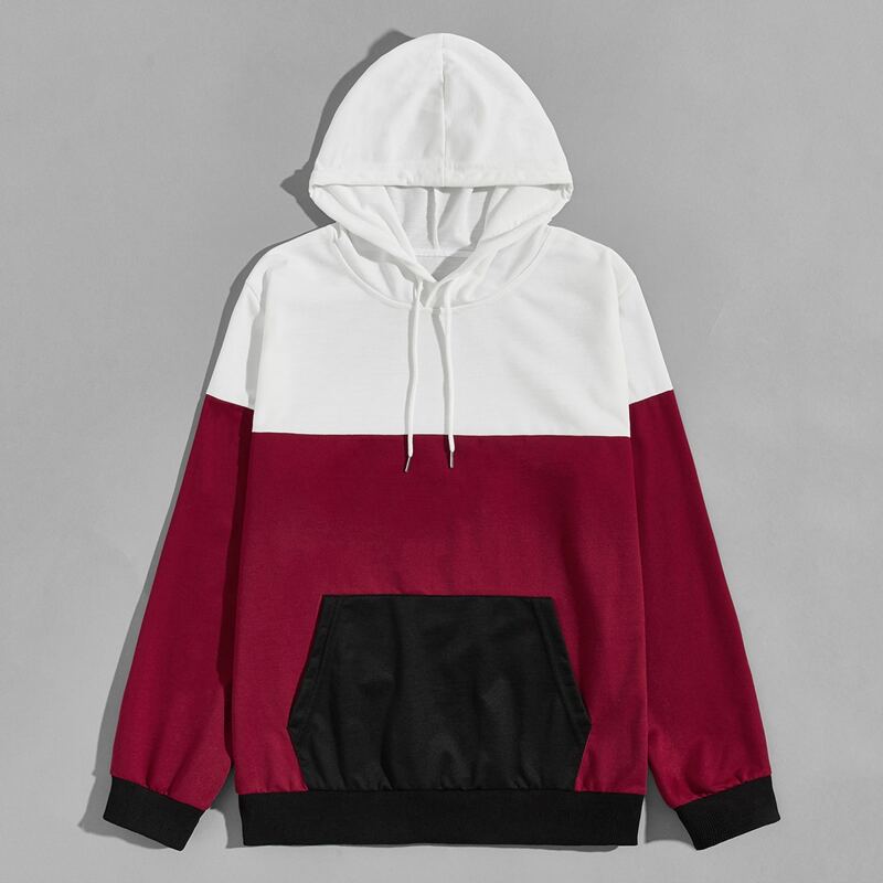 

Guys Colorblock Kangaroo Pocket Hoodie, Multicolor
