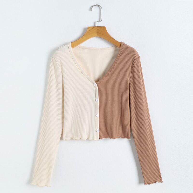 

Colorblock Button Front Tee, Multicolor