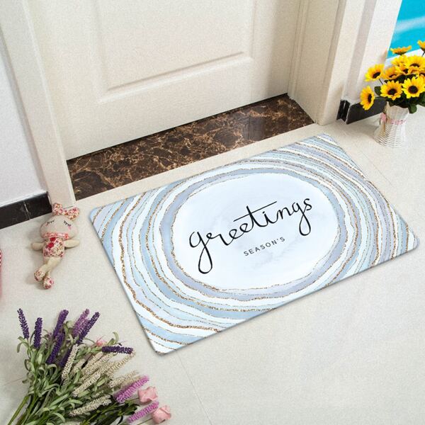 

Letter Graphic Floor Mat, Blue