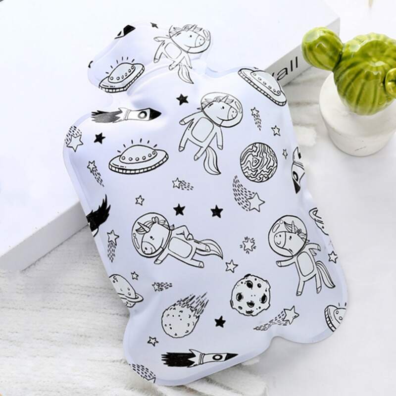 

Unicorn Print Hot Water Bag, White