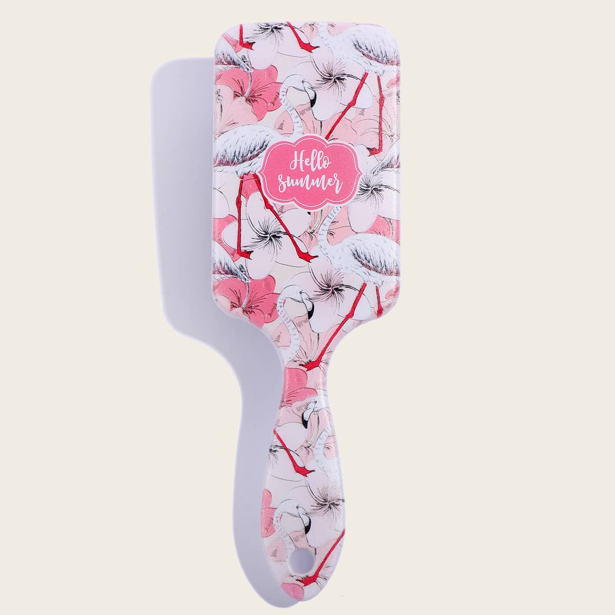 

1pc Tropical Print Massage Hair Comb, Red