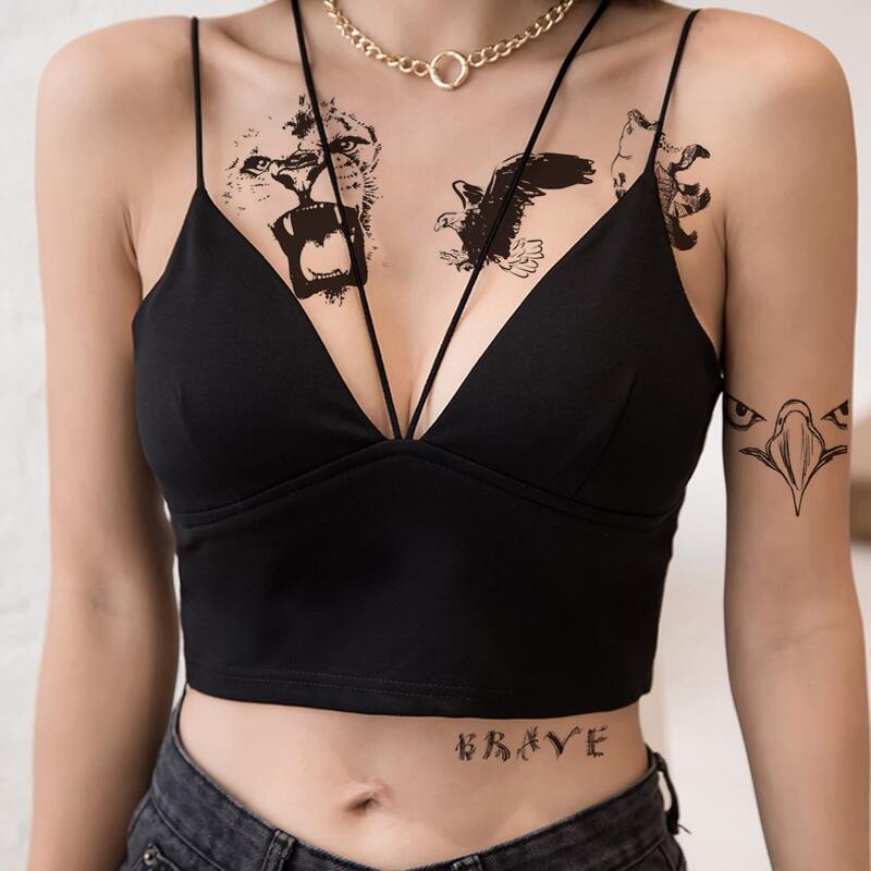 

Animal Pattern Tattoo Sticker, Black