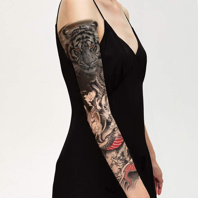 

Dragon Pattern Tattoo Sticker, Multicolor
