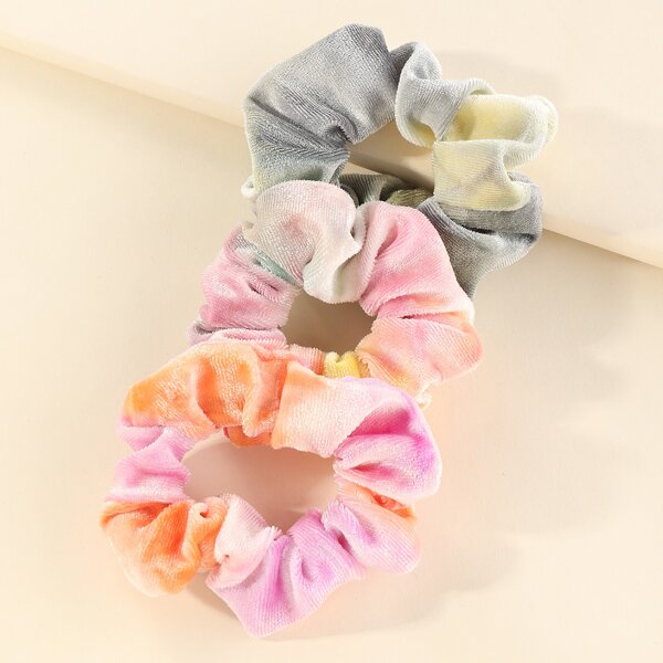 

3pcs Toddler Girls Ombre Scrunchie, Multicolor