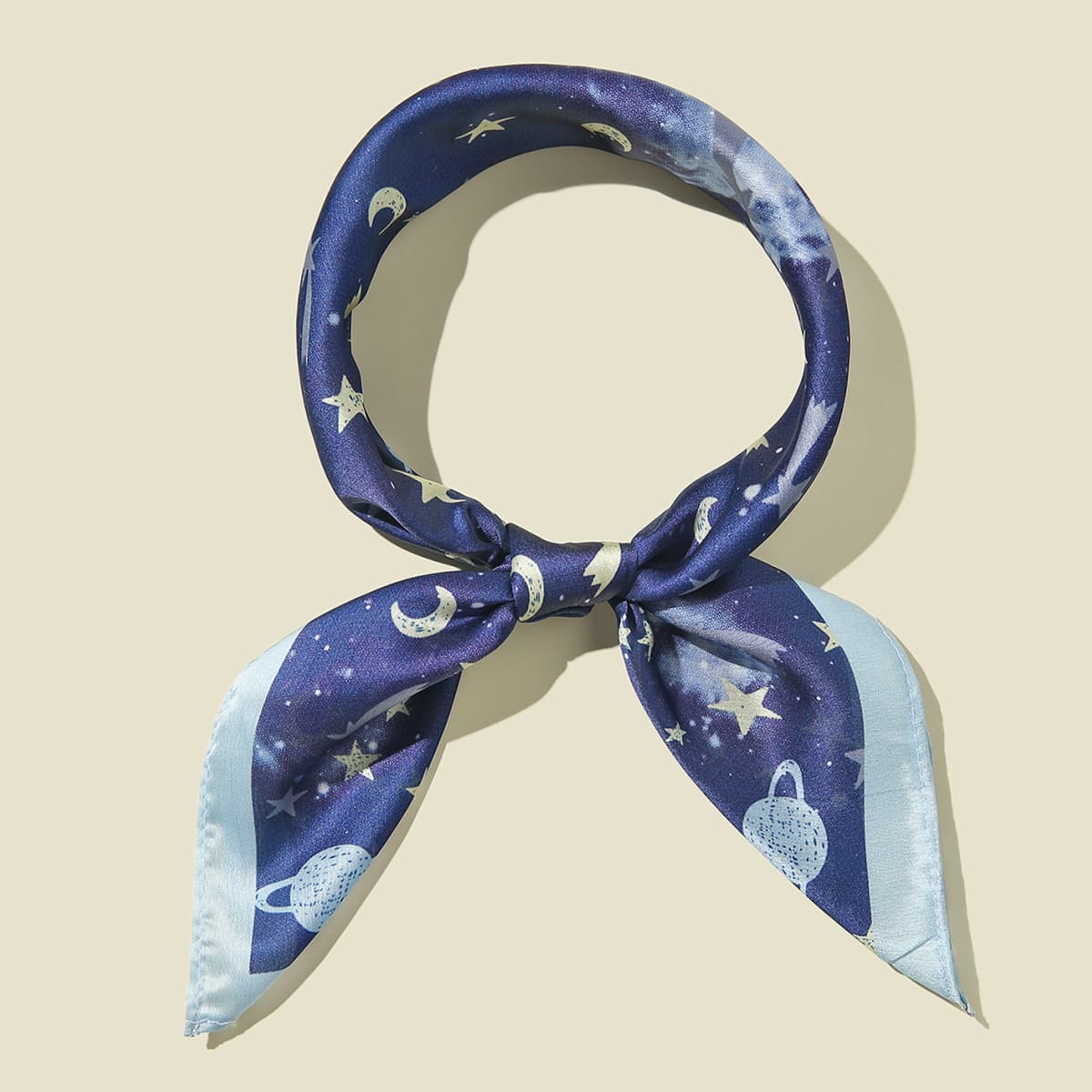 

Star & Moon Pattern Bandana, Royal blue